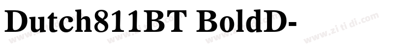 Dutch811BT BoldD字体转换
